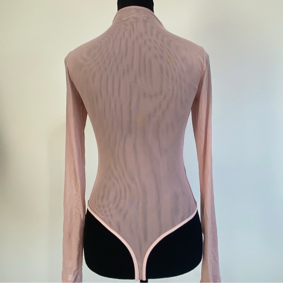 Bubblegum Pink Mesh Bodysuit - Picture 5 of 9